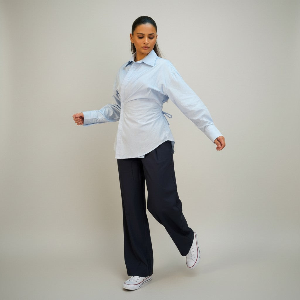 Chemise cintrée bleu ciel