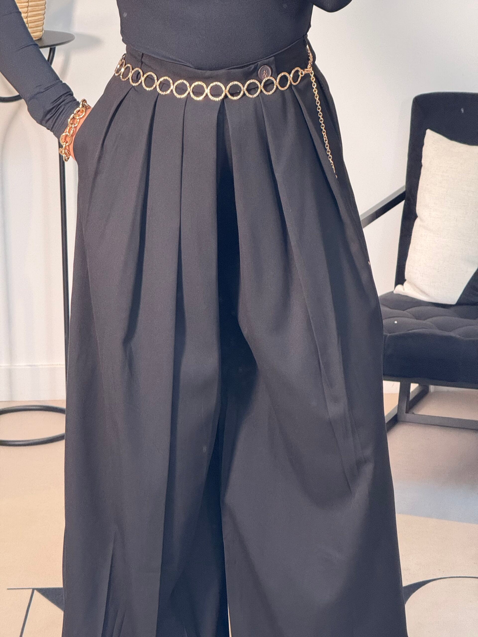 Pantalon plissé oversize