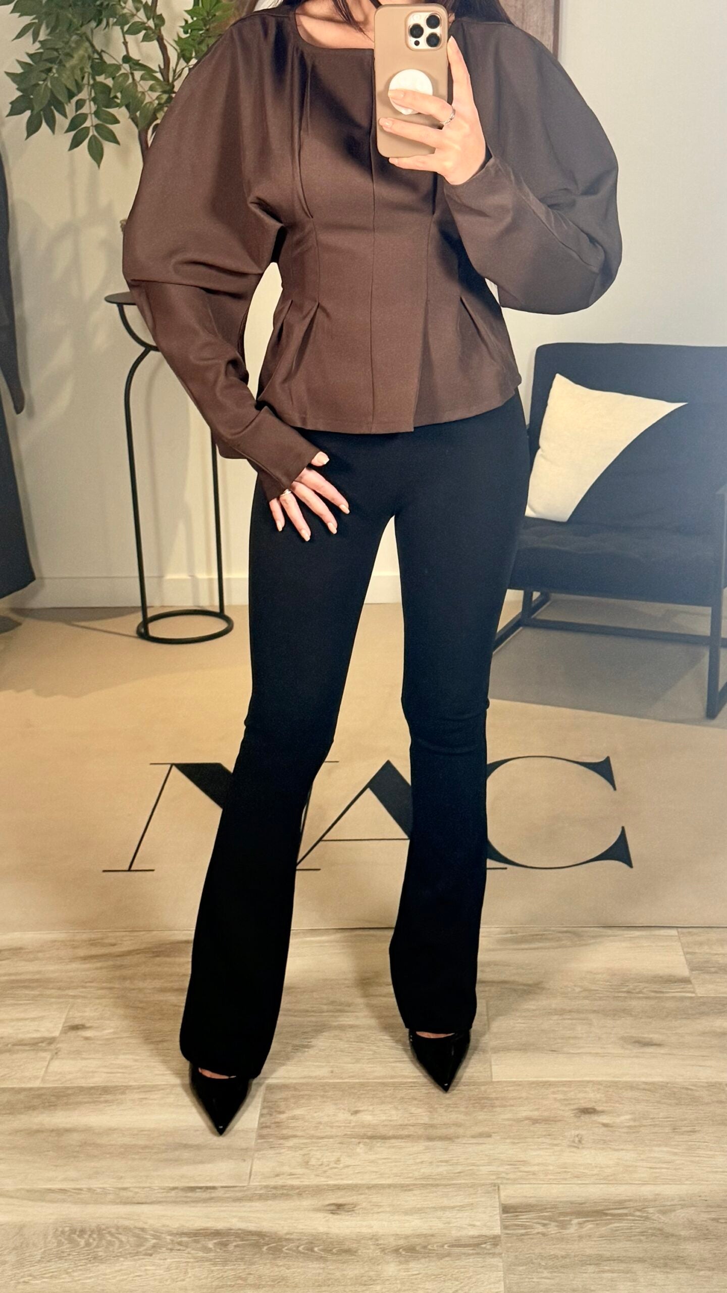 Top choco manche ballon