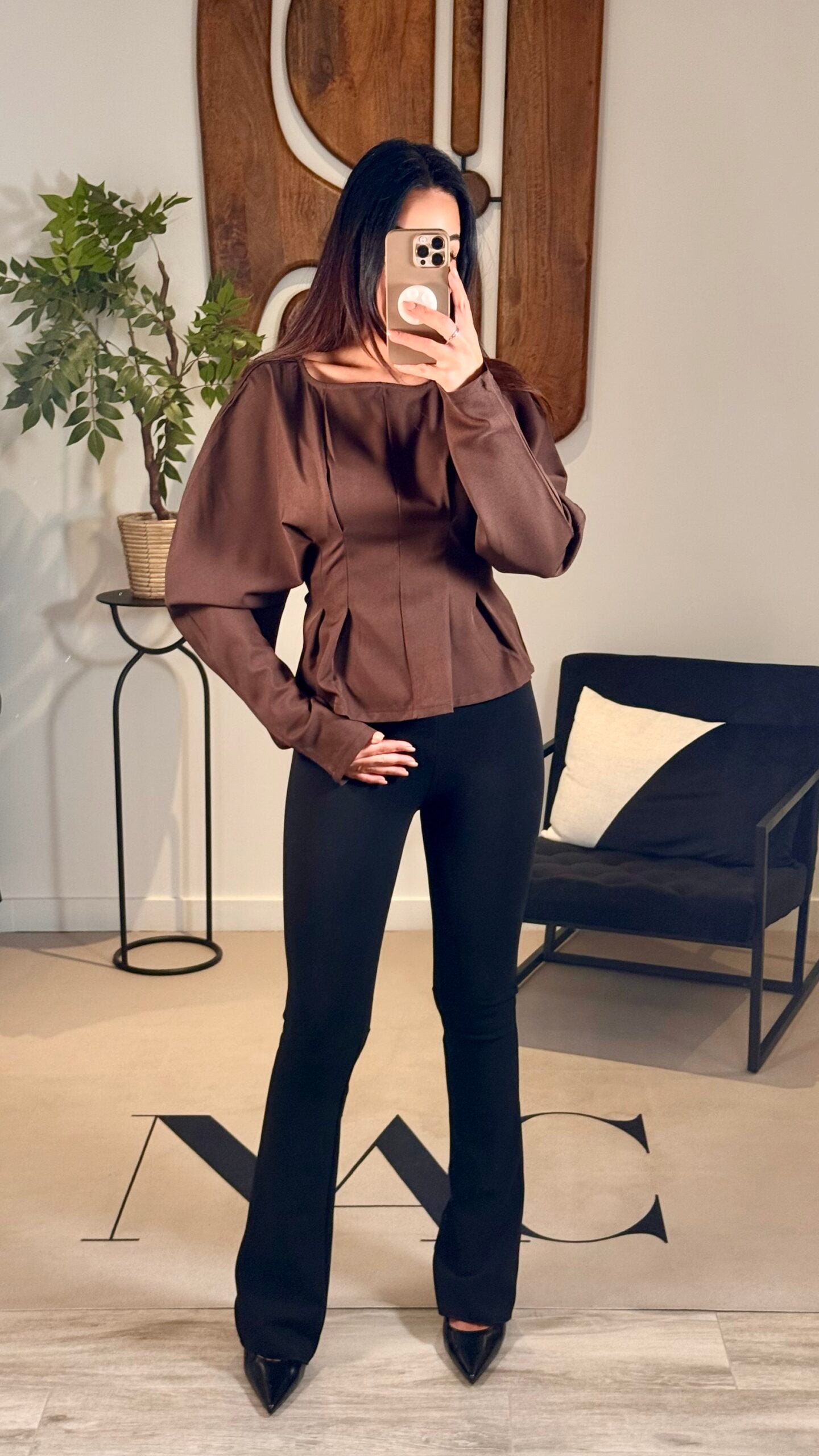 Top choco manche ballon