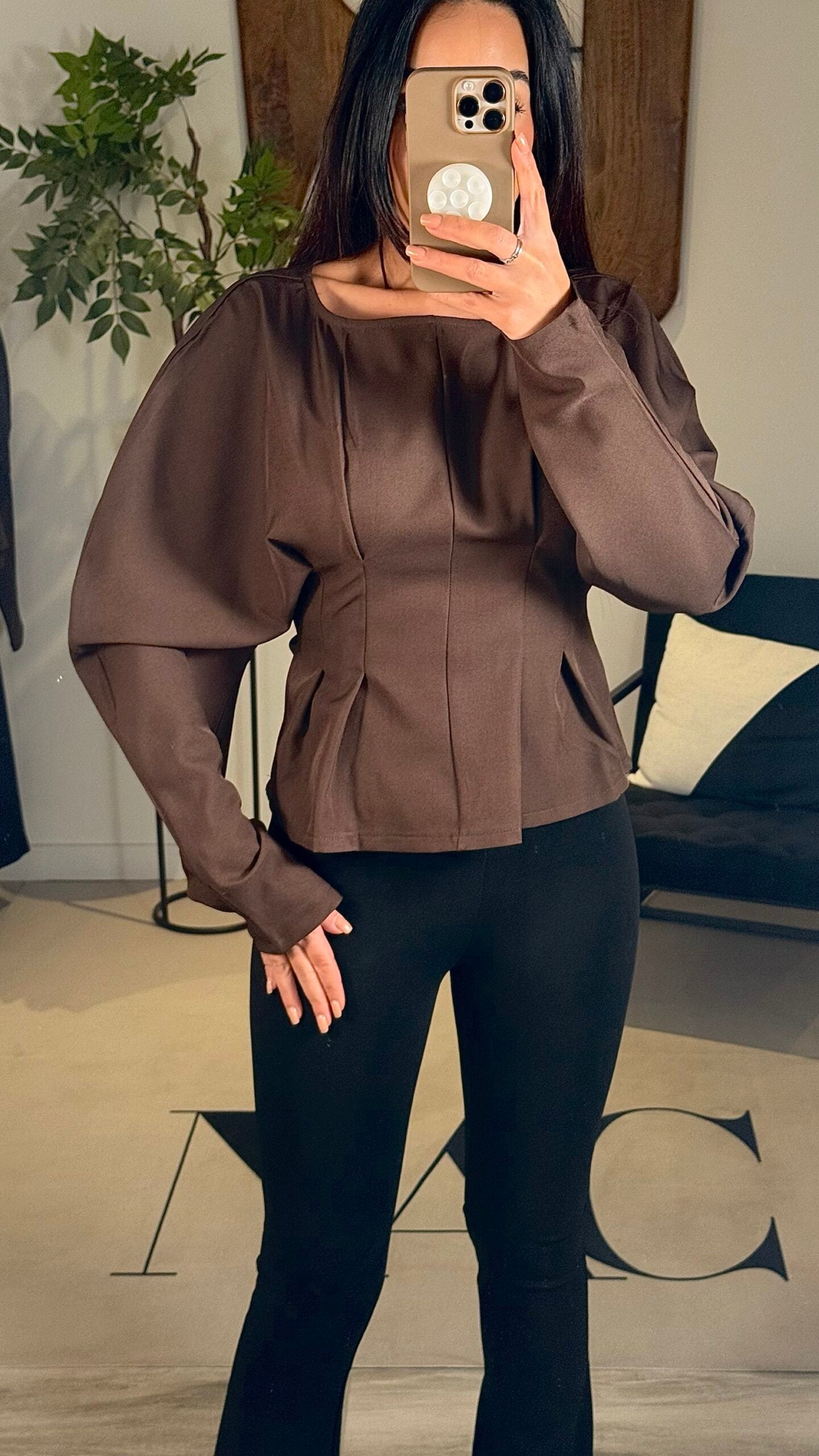 Top choco manche ballon