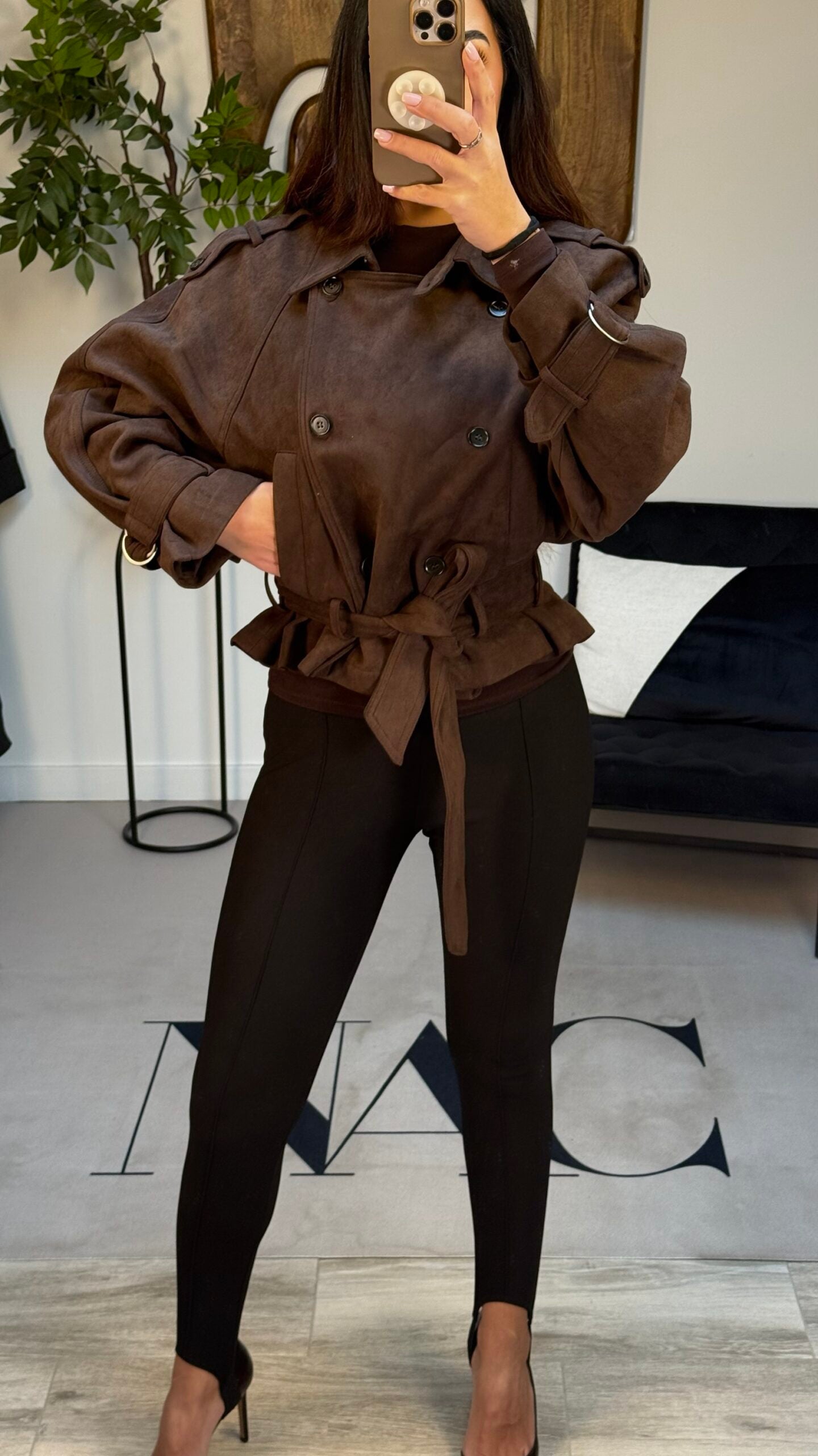 Veste trench choco