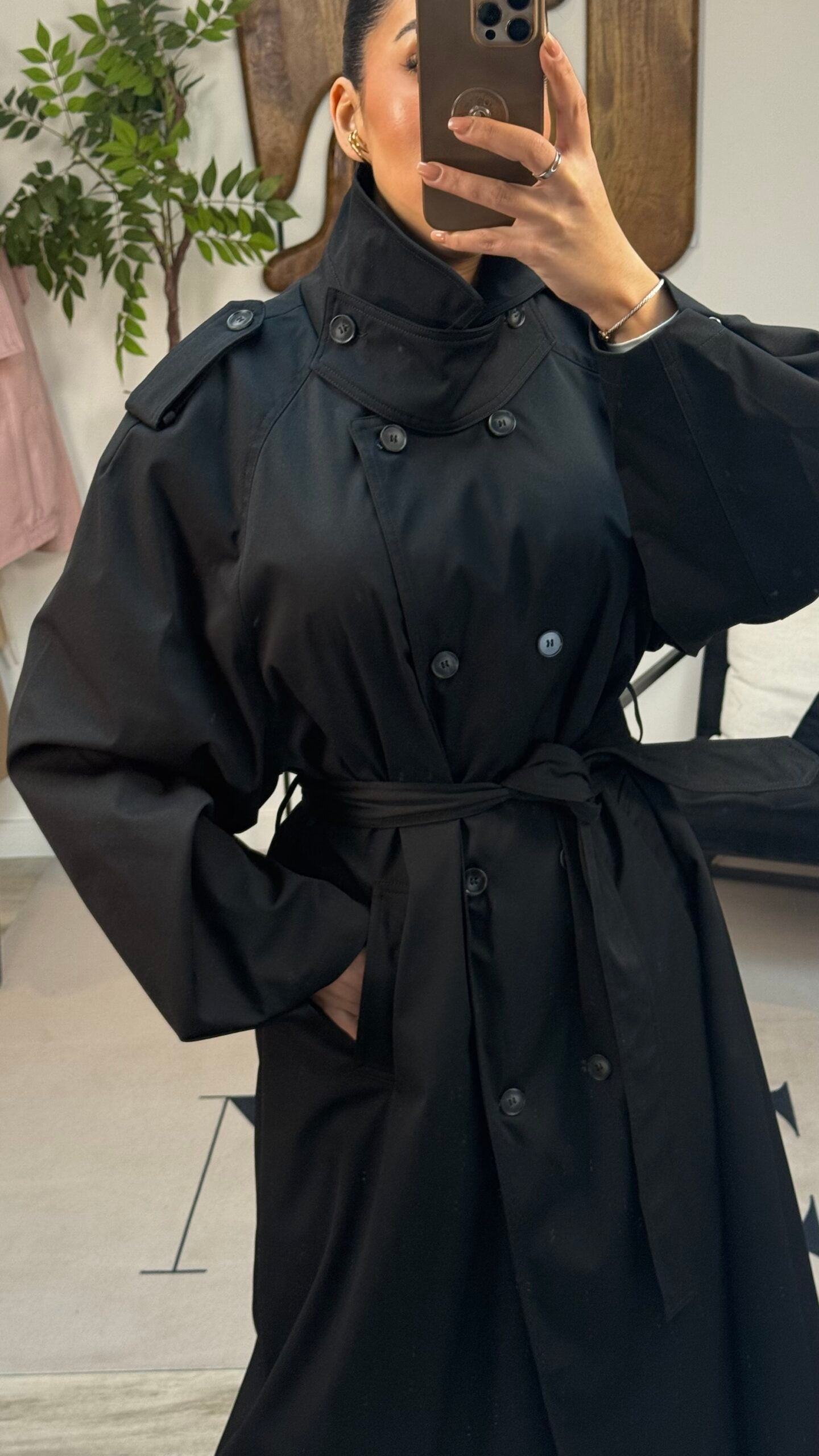 Trench oversize Noir