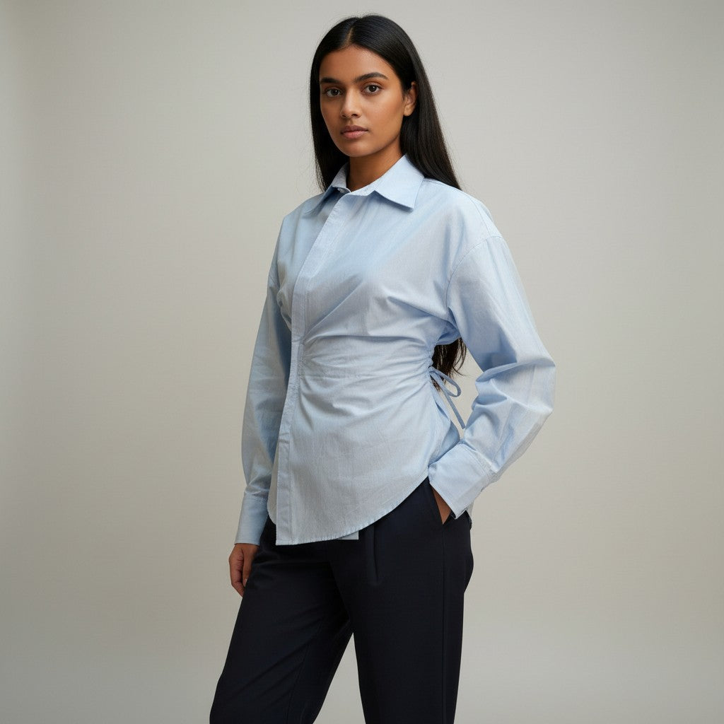 Chemise cintrée bleu ciel