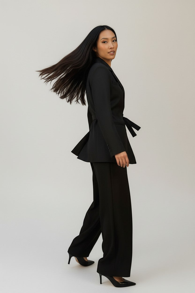 Blazer noir à nouer