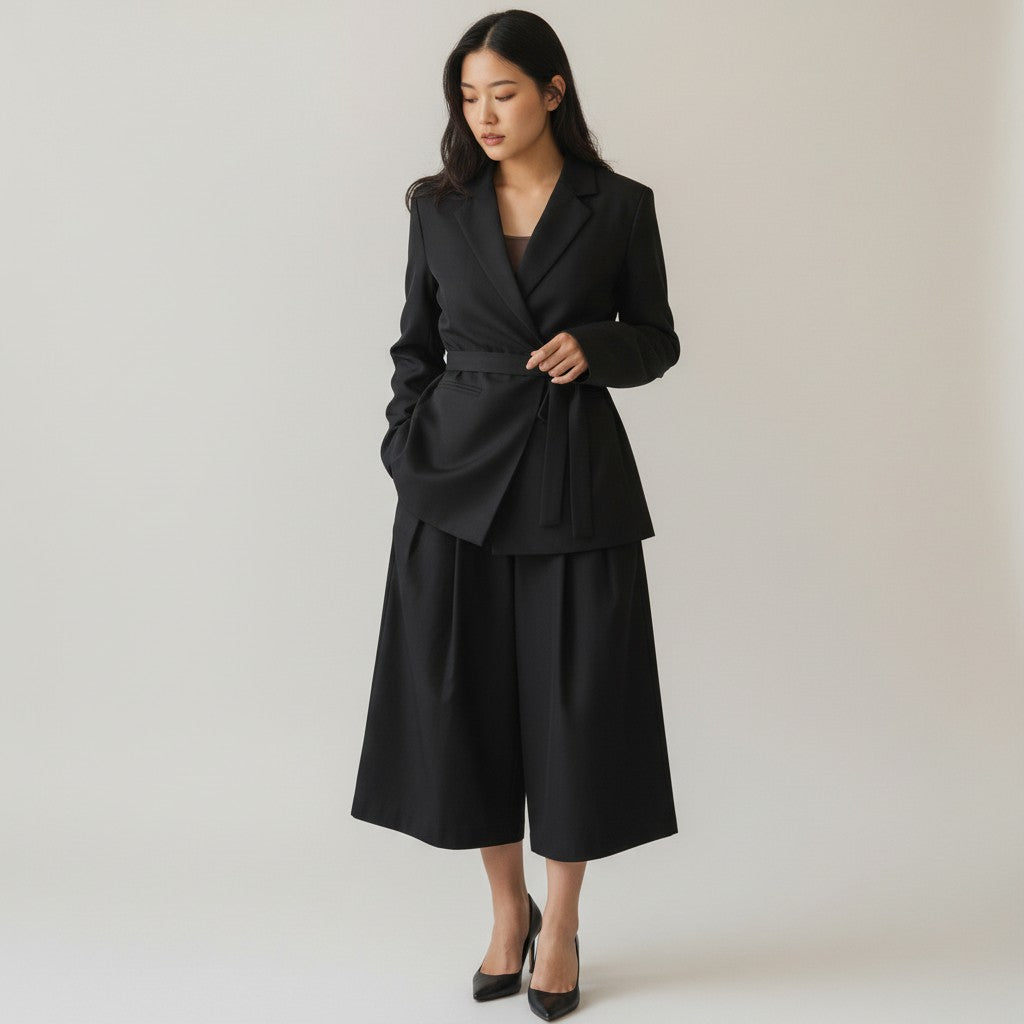 bermuda jupe culotte noir