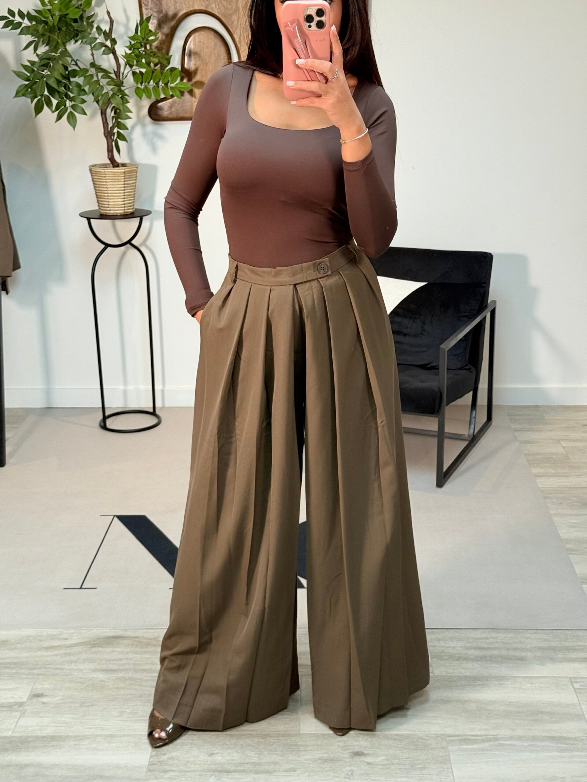 Pantalon plissé oversize