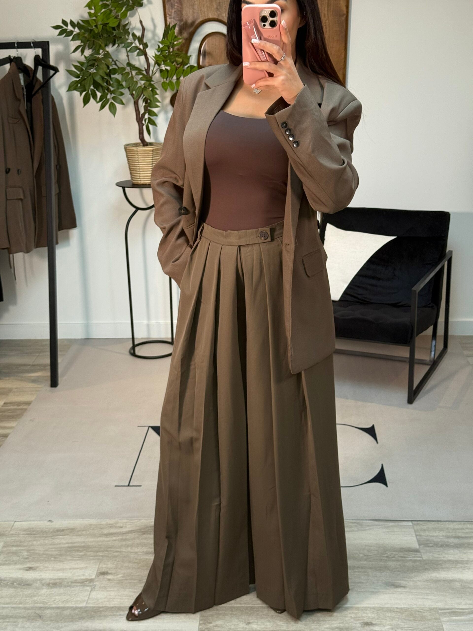 Pantalon plissé oversize