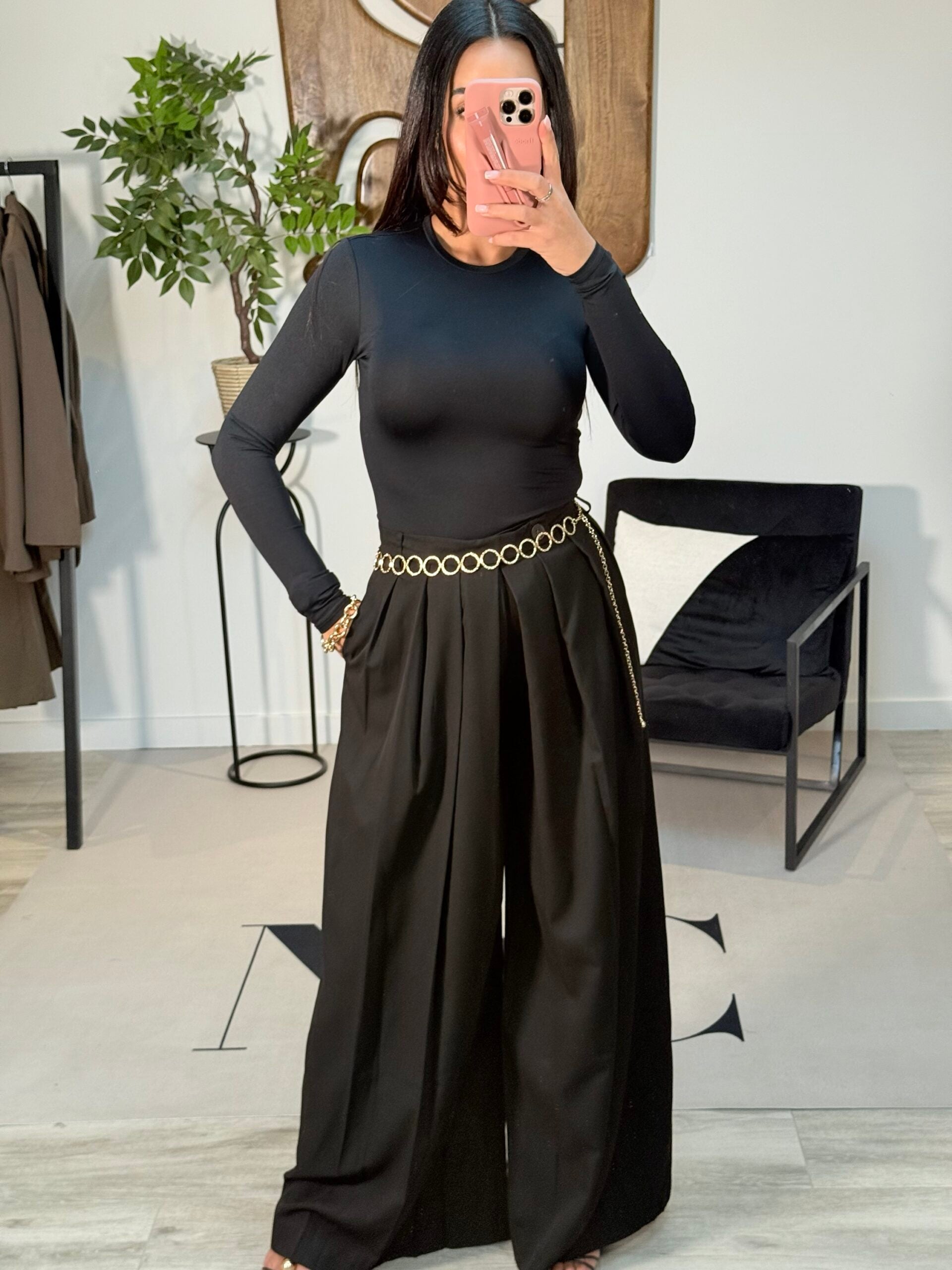 Pantalon plissé oversize