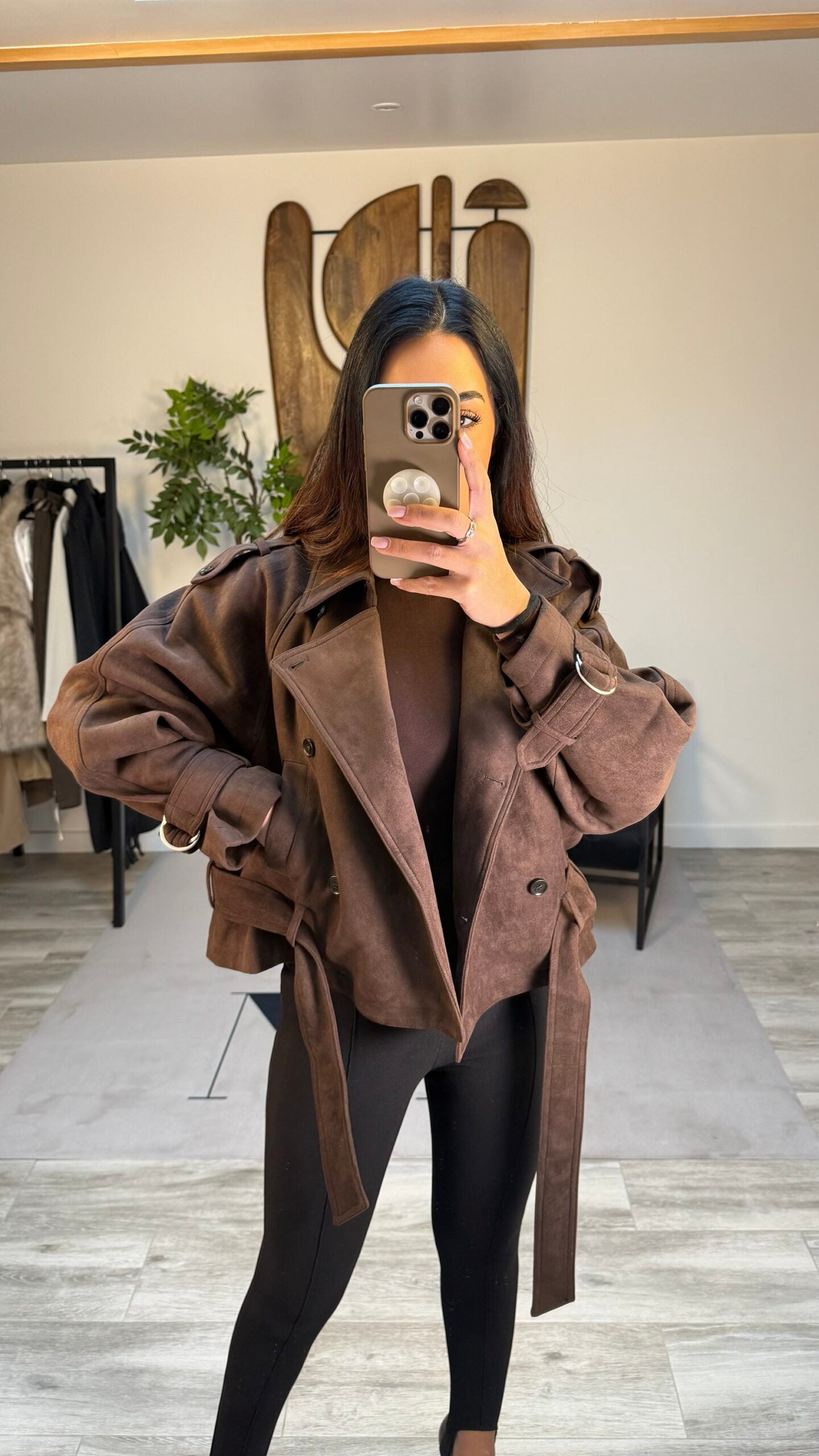 Veste trench choco