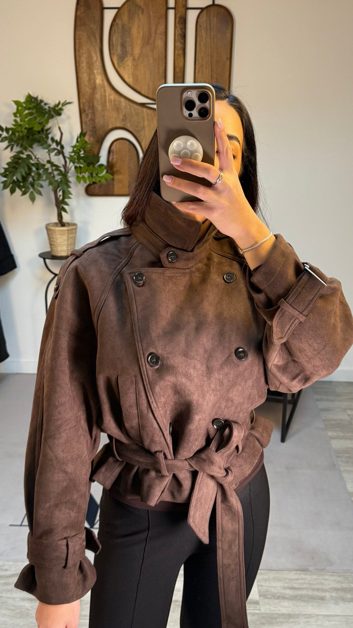 Veste trench choco