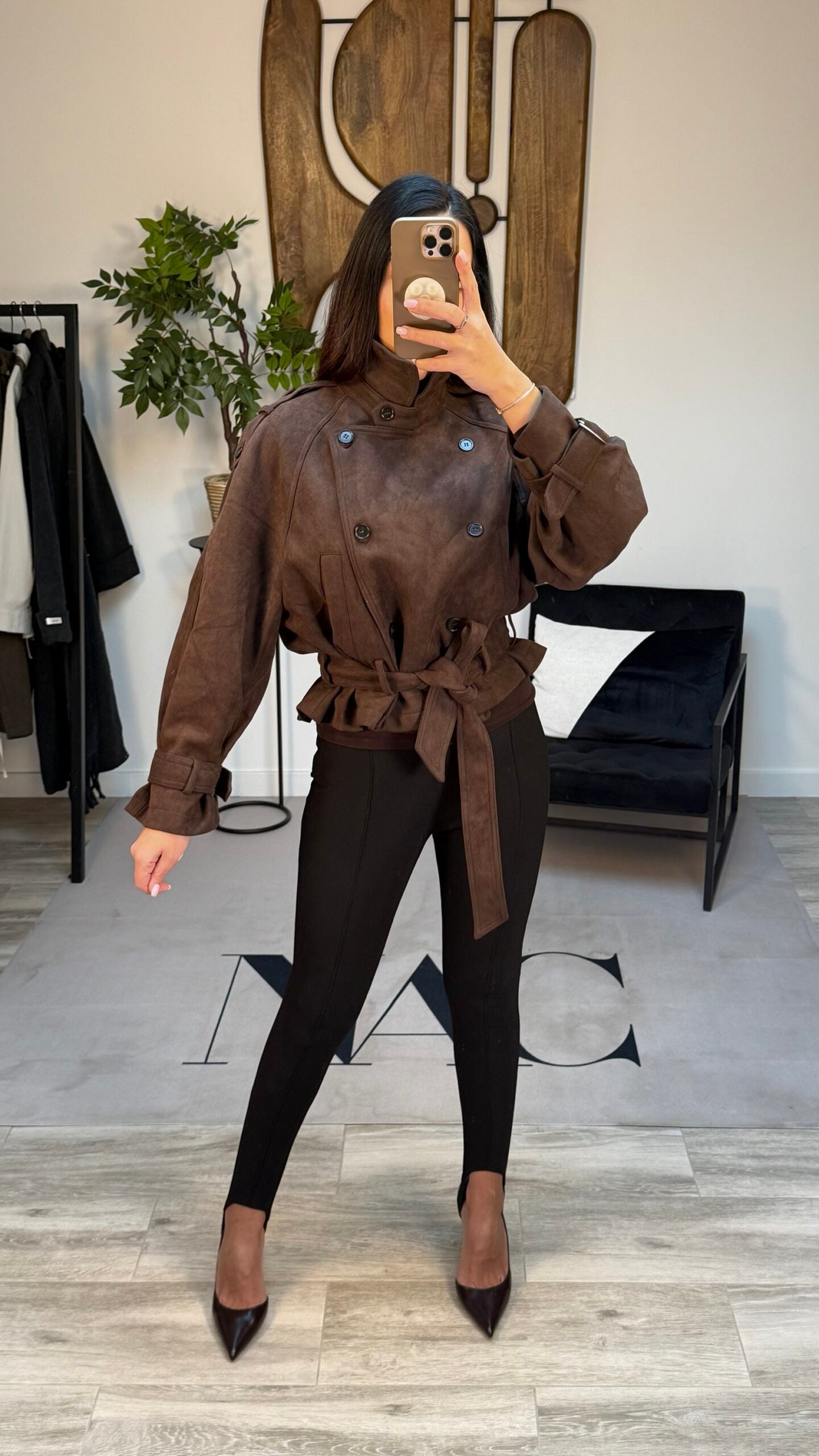 Veste trench choco