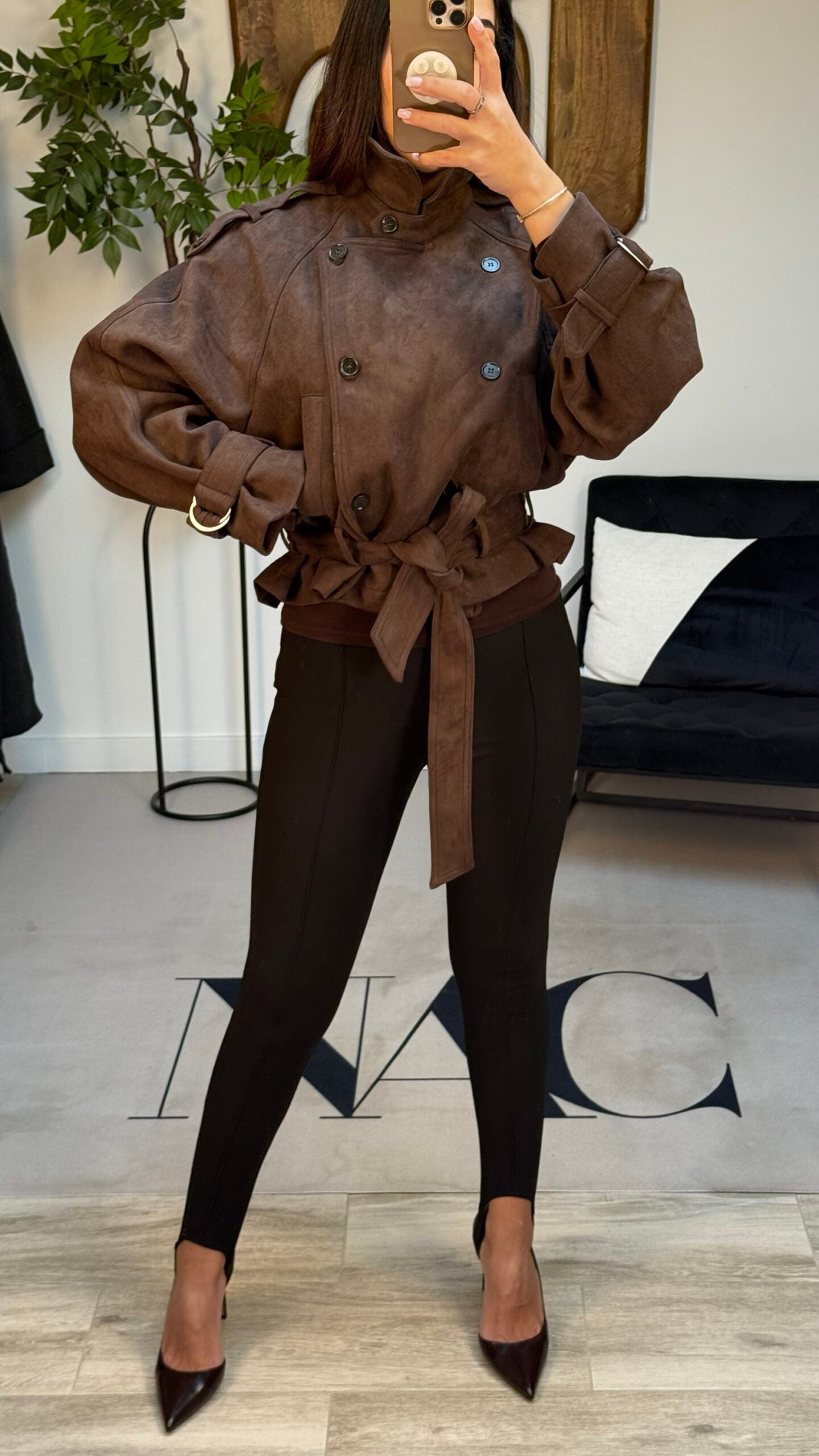 Veste trench choco