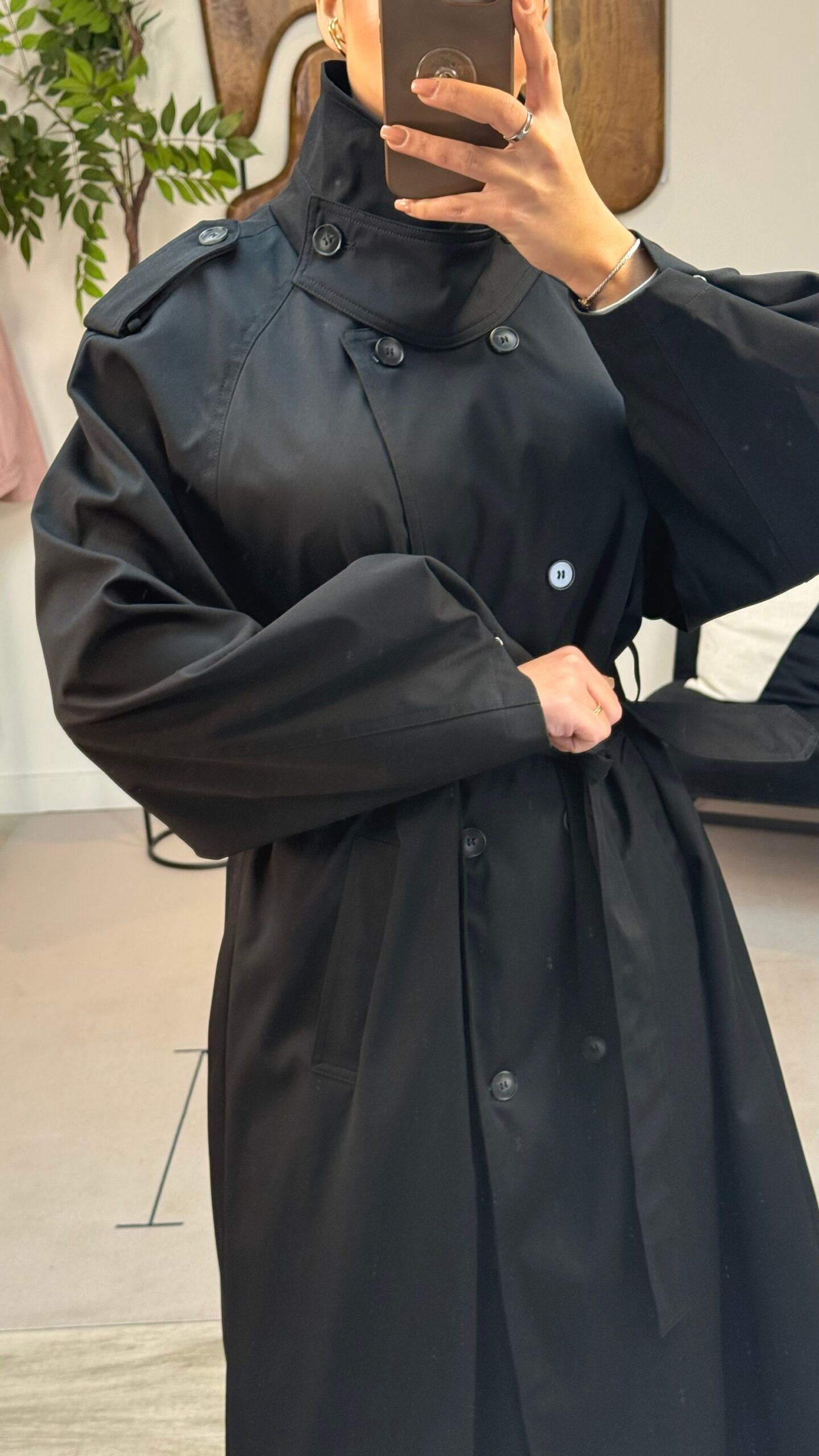 Trench oversize Noir