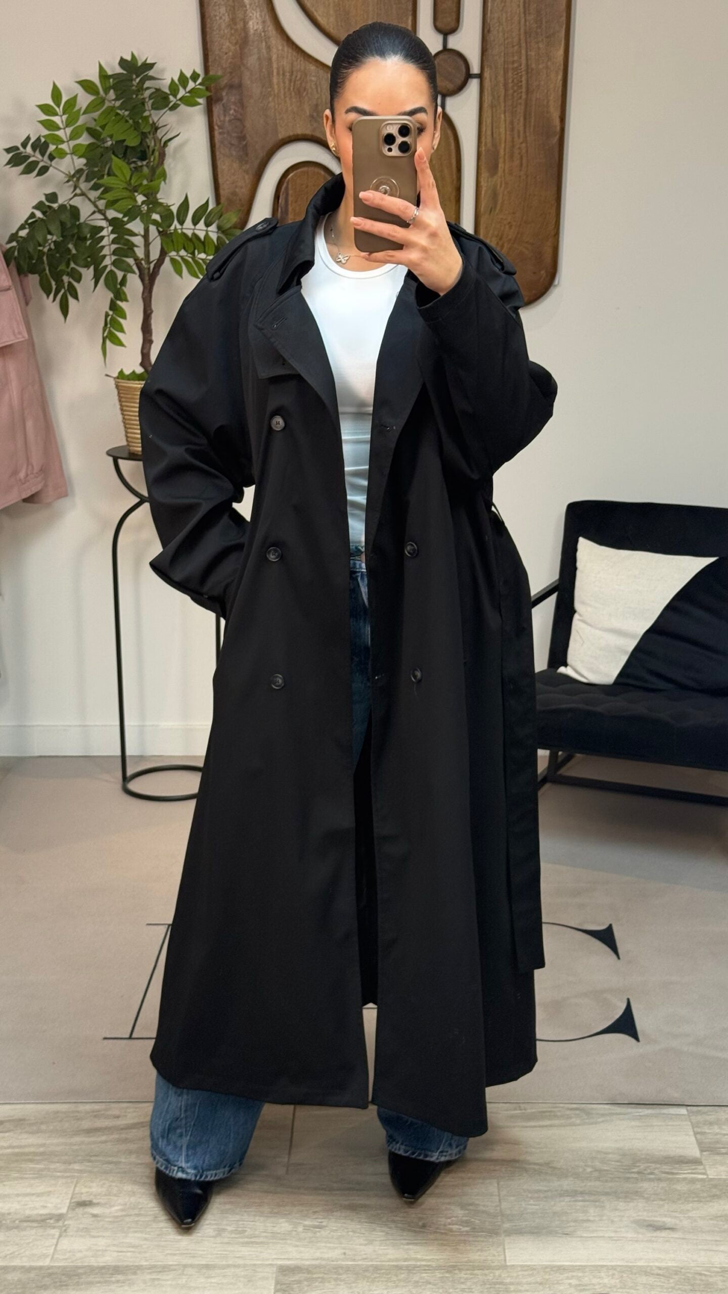 Trench oversize Noir